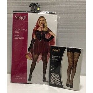 Spirit Halloween Costume Women- Dangerous Red : Adult M 6-10 NEW